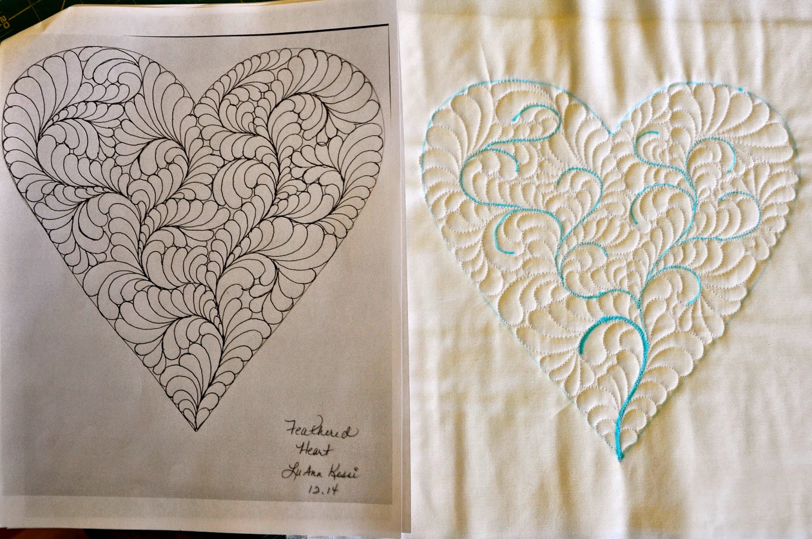 Feathered Heart.....Machine Quilting LuAnn Kessi Bloglovin’